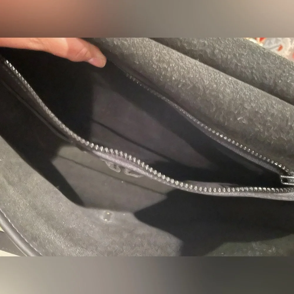 EUC Jack Georges Black Leather Messenger Bag,top handle/shoulder strap